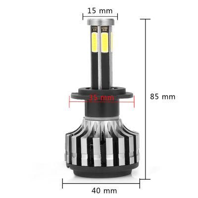 6 Side Chips Car Headlight LED Fog Lights 120W 12000lm H7 H4 H11 H13 9005 9006 3000K 6000K 8000K LED Lights for Auto Headlamp