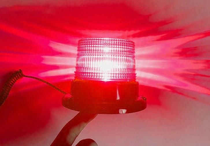 10-80V Car Strobe Light Flashing Beacon Magnetic Base Light Rotating LED Warning Light