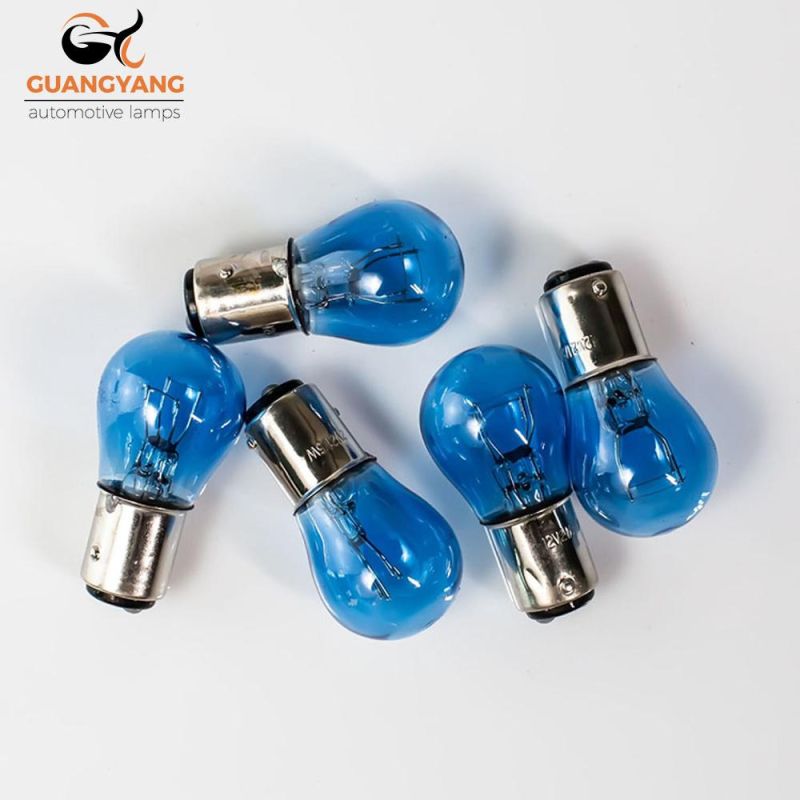 S25 Blue P21/5W 1157 Bay15D 12V 21/5W Small Auto Bulbs Car Stop Lighting Factory