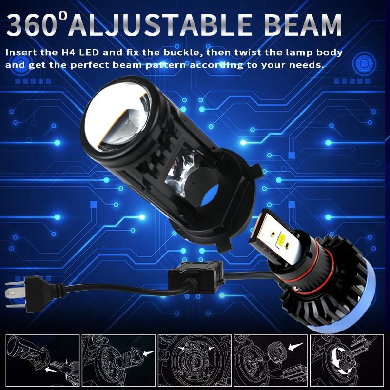 Mini P6 LED Canbus H4 Hi/Low Beam Headlight for Car