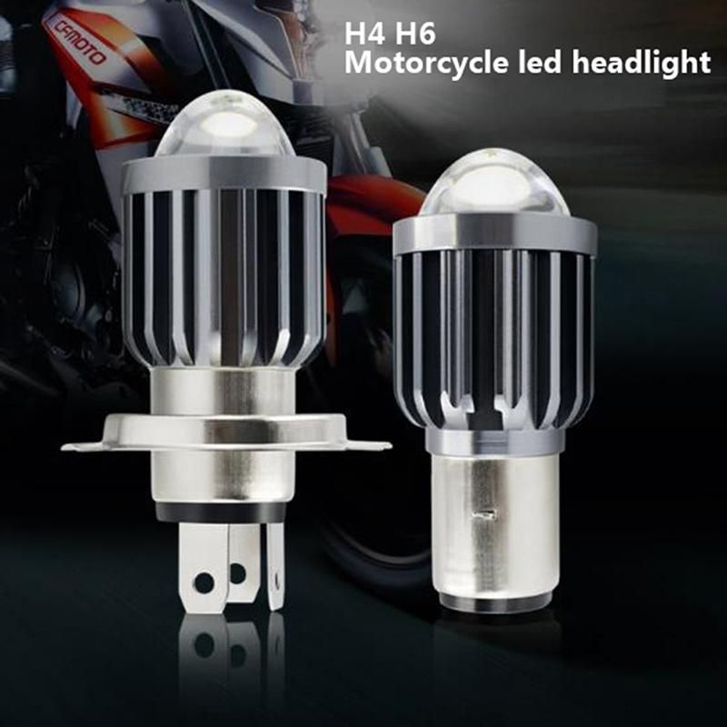 Wholesale 1PCS H4 H6 Ba20d Moto LED Motorcycle Headlight Bulbs Csp Moto 6000lm Hi Lo Lamp Scooter Accessories Fog Lights 6000K 12V