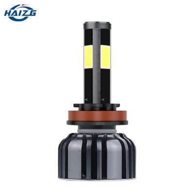 Haizg High Quality 4-Sides Canbus Error Free LED Car Light H4 H7 H11 K9 LED Headlight Bulb for Car
