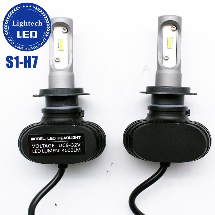 Lightech Super White S1 12V Automotive LED 8000lumen 72W Csp High Power H7 LED Headlights of Automobile Accessories