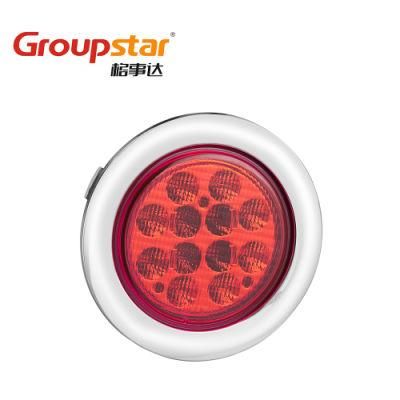 Manufacturer E-MARK DOT Reverse Back up 4 Inch Round 24 Volt LED Truck Light Car Tail Lights