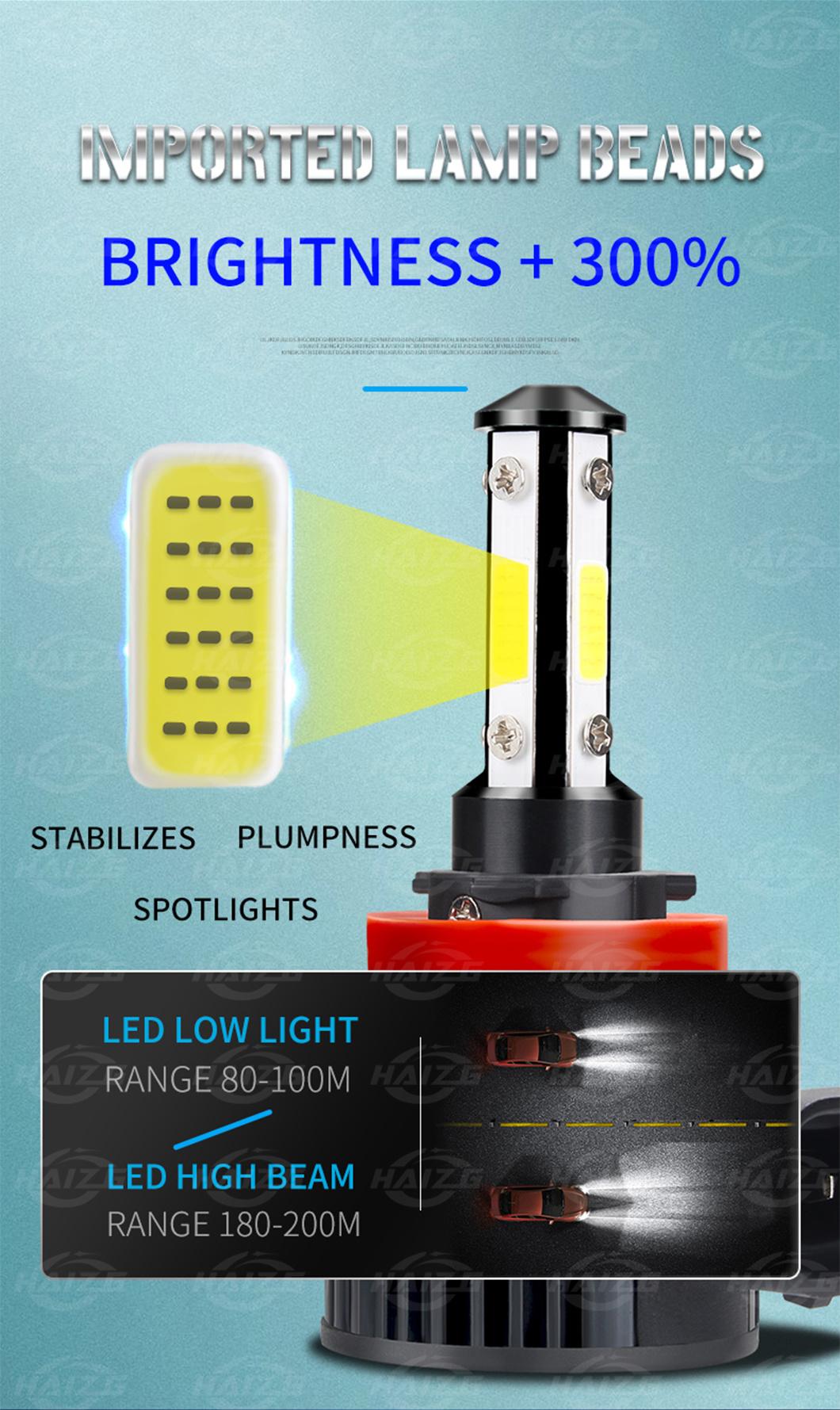 Haizg Wholesale H11 Auto Lamp LED Headlight 10000lm Car Light 50W 6500K LED Fog Light Bulb