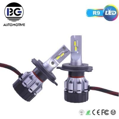 Hot R9 LED Headlight 6000K 8000lm 72W 9005 9006 9012 H11 H7 H4 Car Light LED