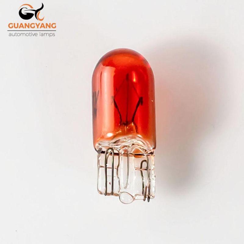 T10 12V 5W Amber Color Car Halogen Bulb Car Interior Bulb