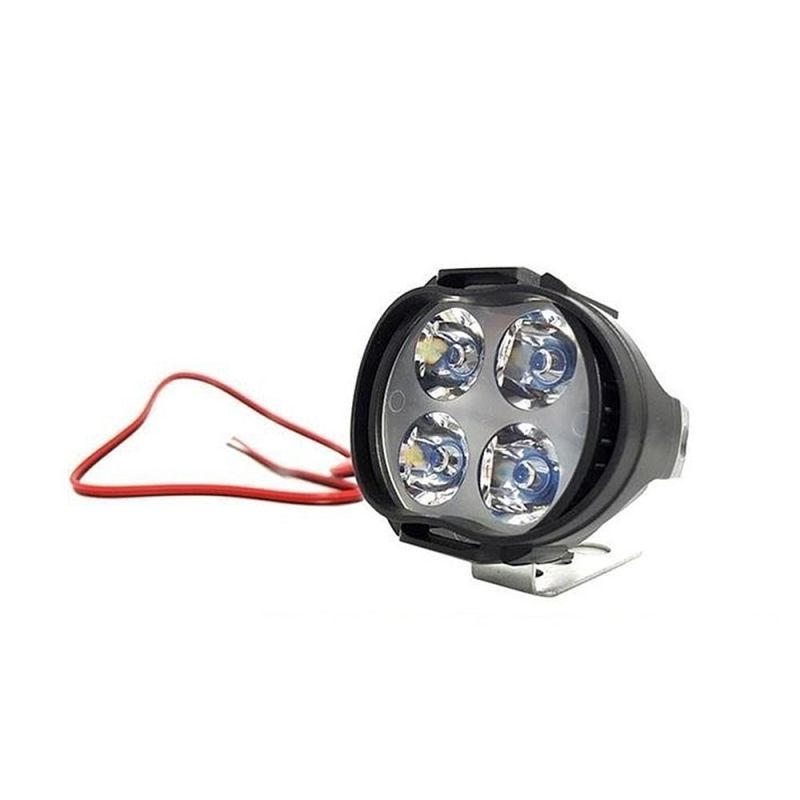 6 LED Motorcycle Light Headlight Assembly 10W 1000lm+Switch Universal Scooter Fog Spotlight 6000K White Car DRL Lamp E-Bike