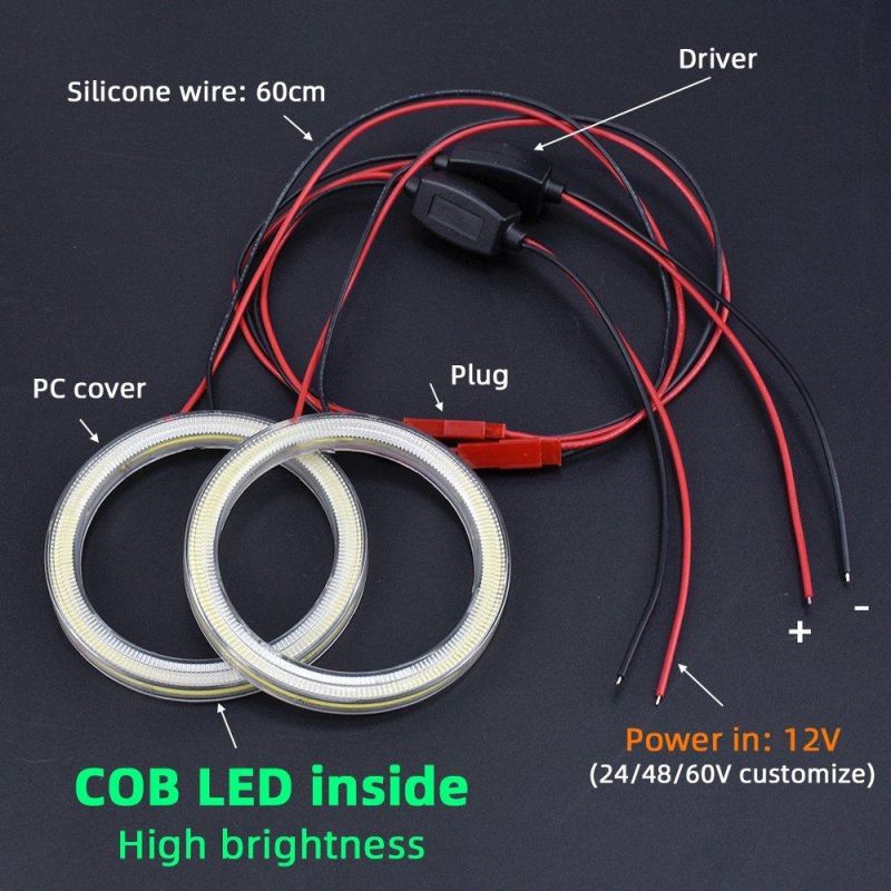 Universal COB LED Angel Eyes 12V for Car Motorcycle ATV