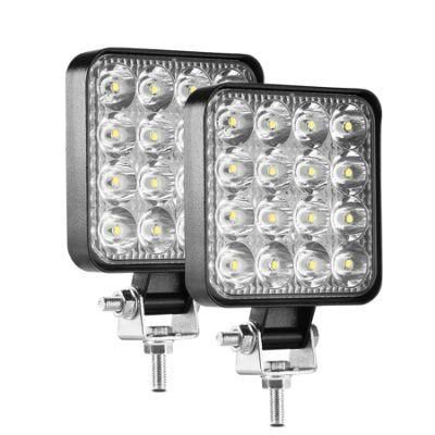 16 LED 48W LED Work Light Square Spot Flood Light Beam 12V 24V Offroad for Truck Offroad 4X4 4WD Car SUV ATV