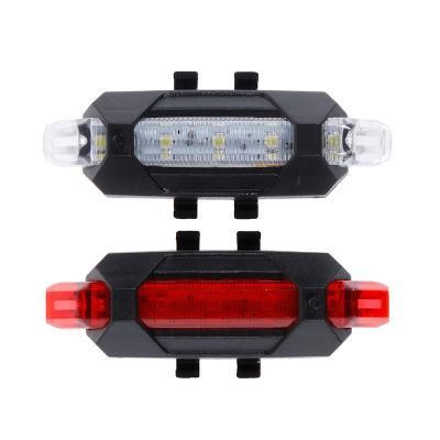 Rear Light Safety Warning Cycling Portable Light, USB Style Rechargeable or Battery Style