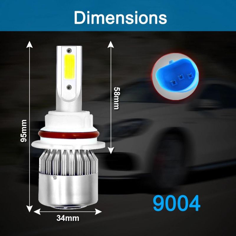 Lightech 9004 C6 X3 LED Car Headlight for Auto