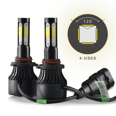 Auto H4 H7 Bulb 8000 Lumen 4 Sides Fan LED Car S2 H4 H7 LED Headlight for Car Motorcycle