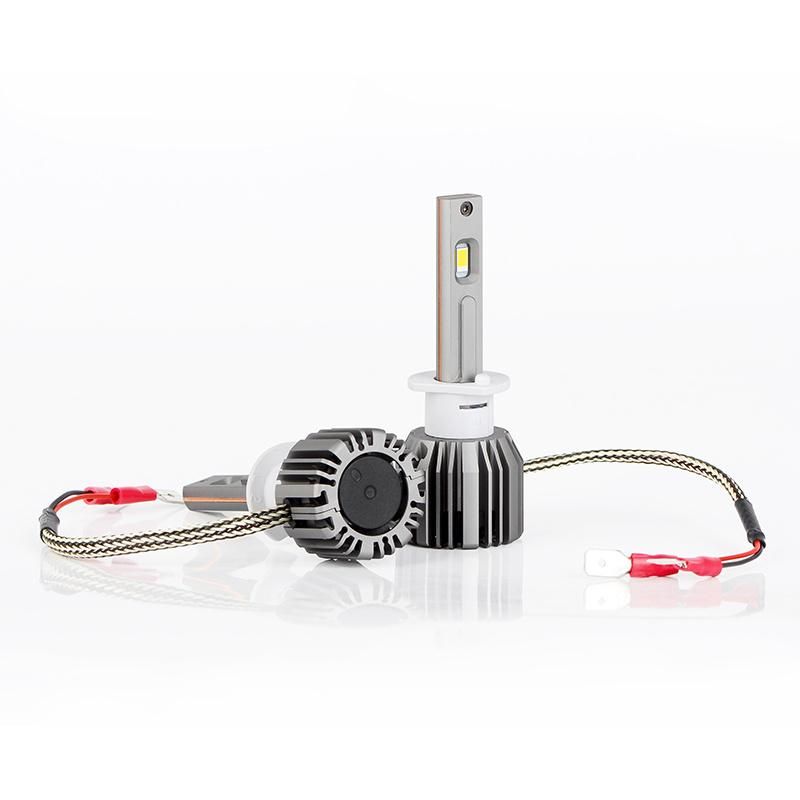 H1 LED Fan Cooling Headlight Fog Light Conversion Kit with Internal Drivers 5000 Lumen LED Headlight Bulbs H1