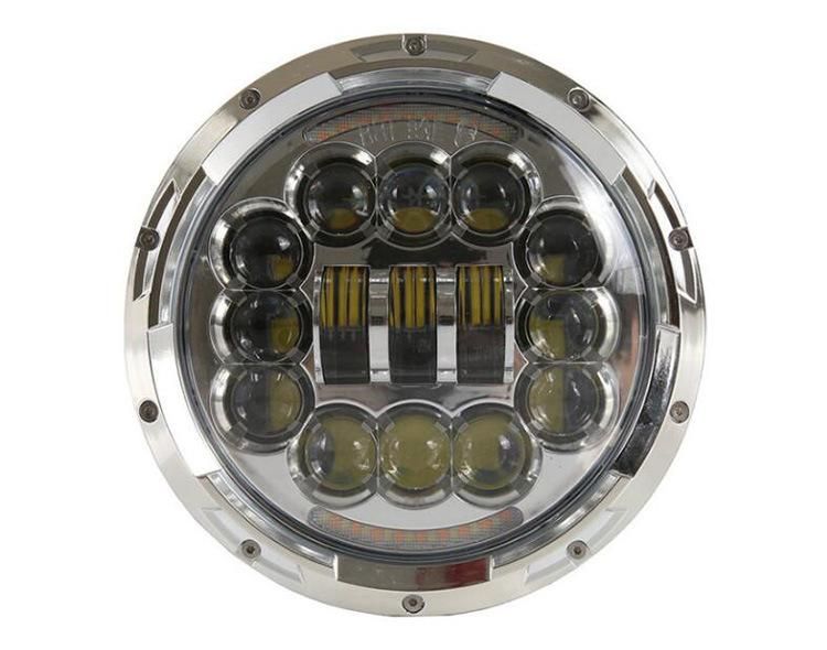 90W DRL Hi Low Beam Headlamp Angel Eye E9 Turn Signal Light for Jeep Offroad 4X4 Lada Motorcycle 7 Inch LED Headlight