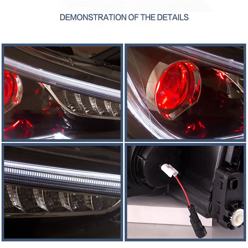 for Hyundai Sonata 2011/2012/2013/2014 Car Headlights Assembly W/ LED Demon Eyes DRL Turn Signal Lights Plug & Play