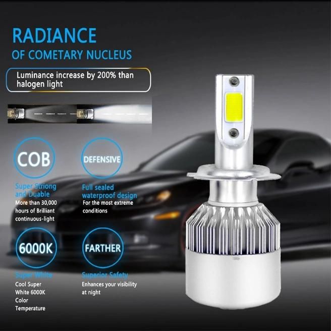 C6 LED Lamp Car Headlight Bulbs H1 H4 H7 H11 Auto Automotive LED Lamp 12V 50W 8000lm 6500K