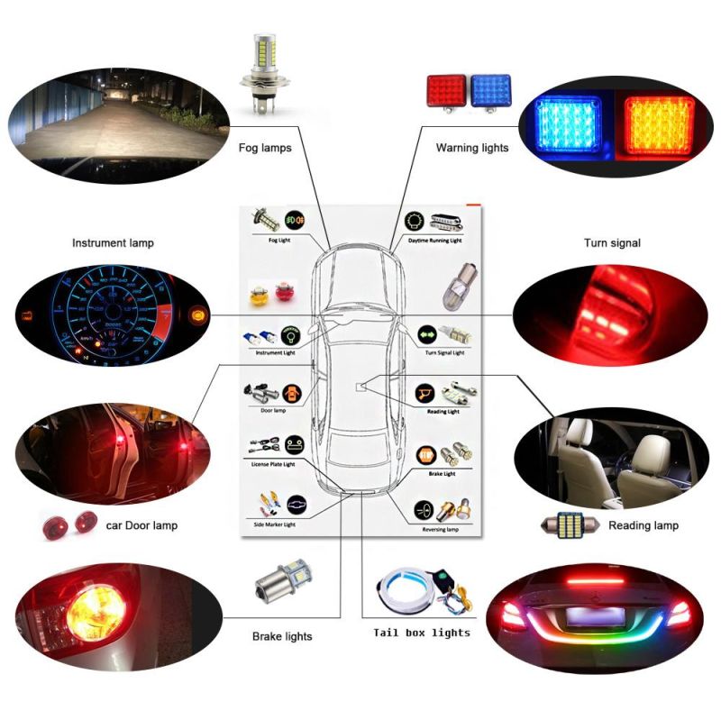 F2 Car Headlight LED H4/9003/Hb2 Hi/Lo H7 72W 12000lm Universal LED Headlight Bulb Waterproof Head Light Bulbs Lamp