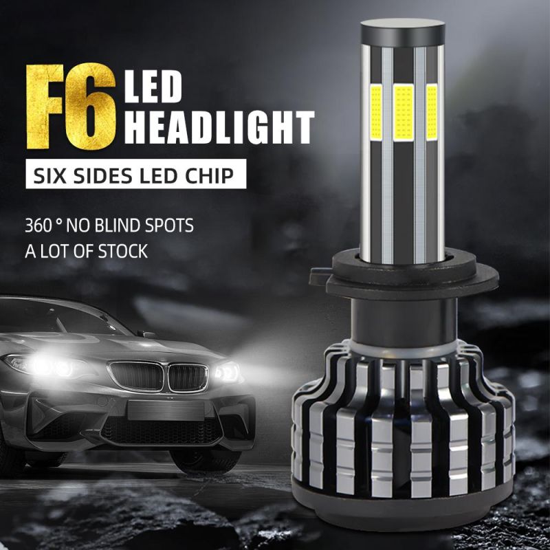 6 Side LED Car Light H4 H7 H11 880/881 5202 Headlight 90W 10000lm Others Car Light Accessories Luces LED