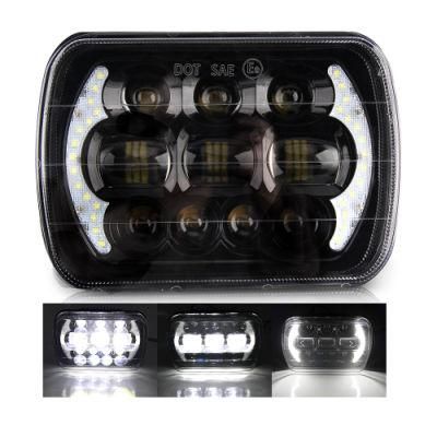 75W 7&quot; 5X7 Inch Jeep LED Headlight for Trucks