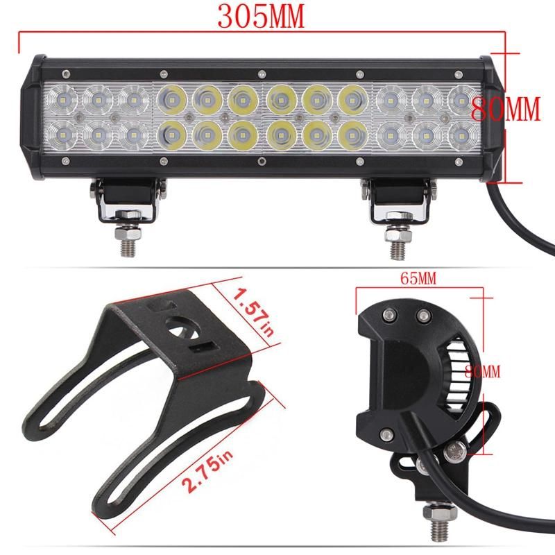 72W LED Work Light Lightbar for Cars