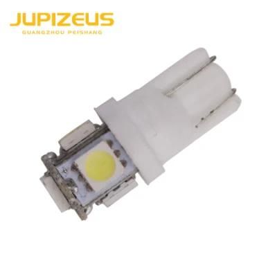 Low MOQ 194 168 5050 5 SMD Auto Super Bright Car Wedge Lamp Bulb T10 LED Bulb with 7 Colors Available