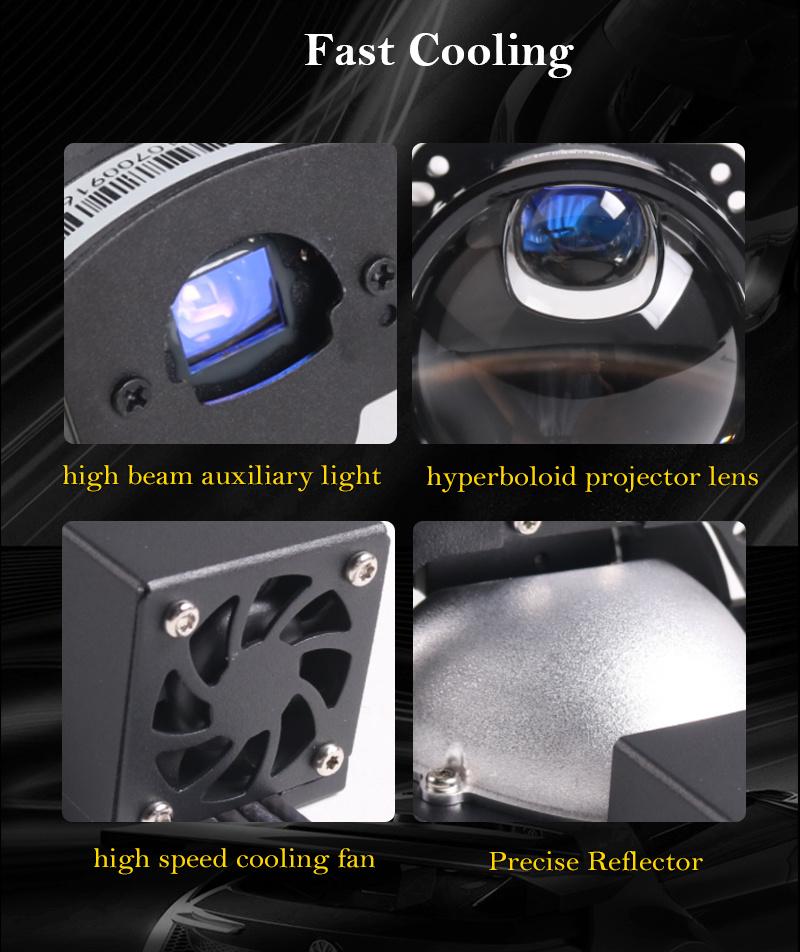 China Factory USA Canada Mexico Popular Hot Sale 3 Inch Lk+ LED Projector Lens Headlights 48W 58W Super Bright Matrix LED Headlight Upgrading for Car Motorcycle
