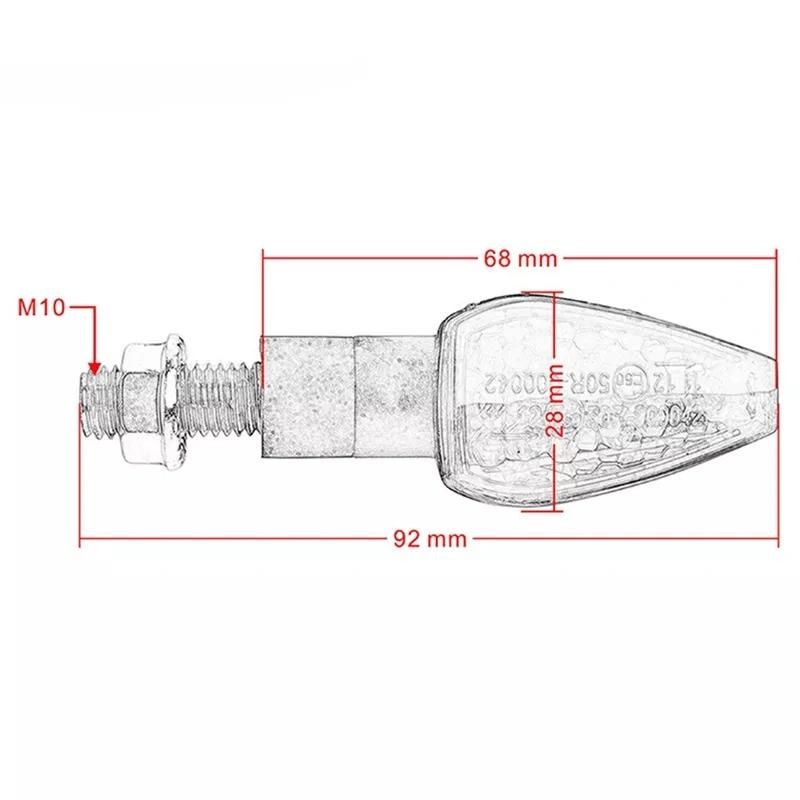 LED Flashing Turn Signal Light Indicator Light Amber Blinker Light