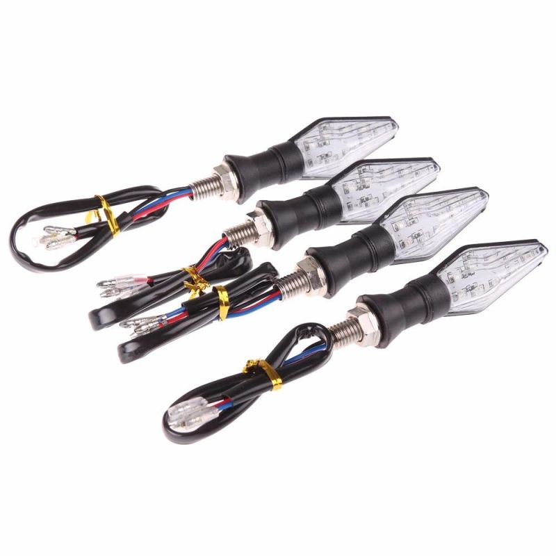 12V Universal Motorcycle LED Turn Signal Light Indicators Amber Blinker Light Flashers Lighting Motorcycle Accessories