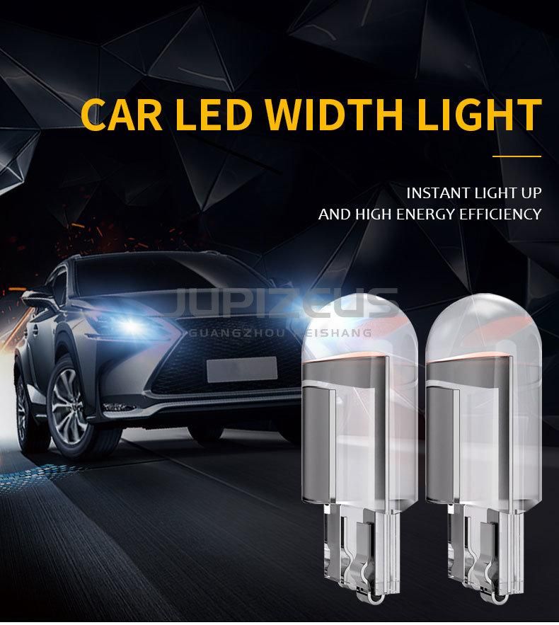 Glass High Bright Original COB T10 W5w 194 168 LED Car Bulb Green Red Blue Amber License Plate Lamp 12V Dome Light