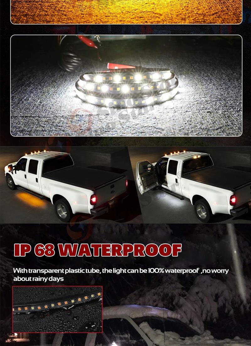 Sw71517020 2PCS 70" LED Running Board Lights Amber Turn Signal Lights Side Maker Lighting Bar Strips for Truck Pickup SUV Van