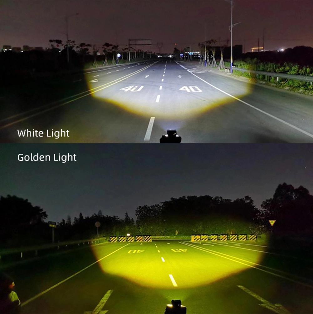 LED Headlights Double Lens Bi-Color Headlight 70W 14000lm 3000K/6000K 9-32V Csp Chip Auto Parts Projector Auto Car Lenses Headlight