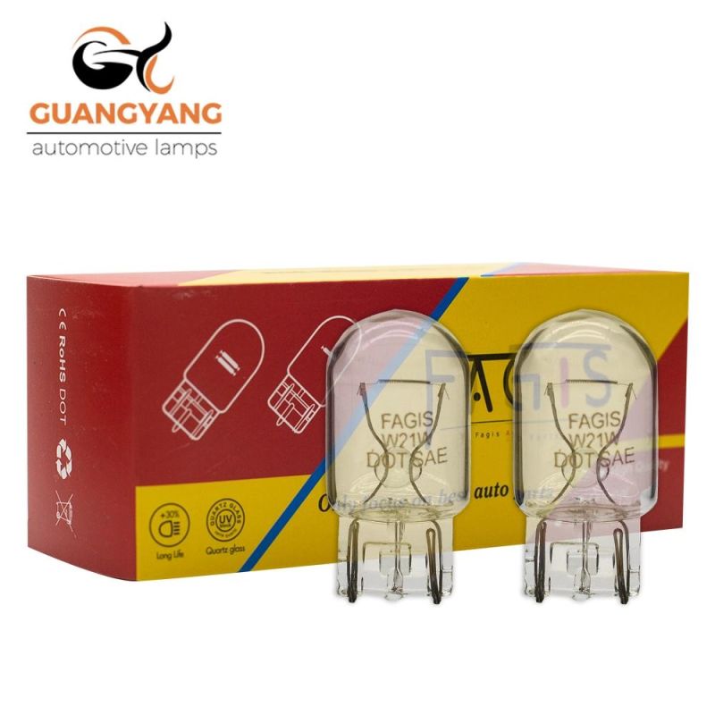 W21W T20 7440 Bulbs 12V21W Clear Halogen Lamps Automotive Parking Light Turn Lighting