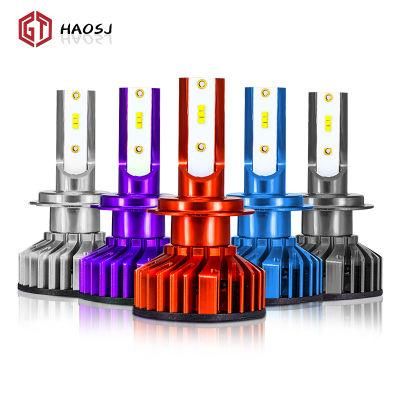 Five-Color H7 LED H4 LED Lamp H1 H3 Hb3 9005 LED Headlight 9006 Hb4 H11 H27 881 LED Headlamp 12000lm 72W Zes Chip LED Bulb Auto Lights