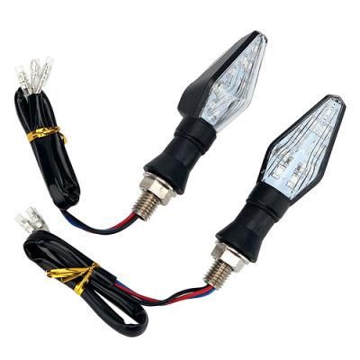 Facotry Supply LED Turn Signal Lamp Blue &amp; Amber Blinker Light Motorcycle Flasher 12 LED Motorbike Indicator Light Dual Color LED Bikeindicator