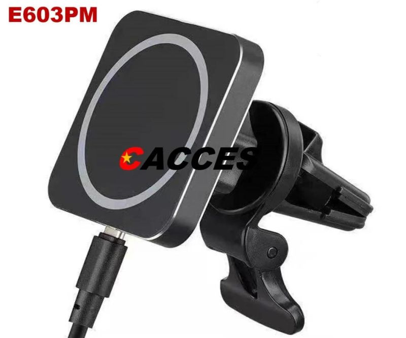 15W Qi Wireless Car Charger[Electromagnetic Sensor] Fast in Car Phone Holder Wireless Charger Automatic Vent Mount Free Clips for Air Vent/Windshield/Dashboard