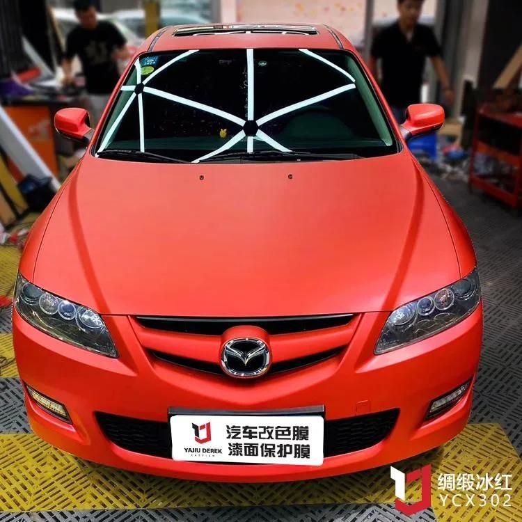 Low Tack Air Bubble Free Matte Metallic Car Wrapping Film Vinyl Sticker Car Body Styling Matt Chrome Car Vinyl Wrap