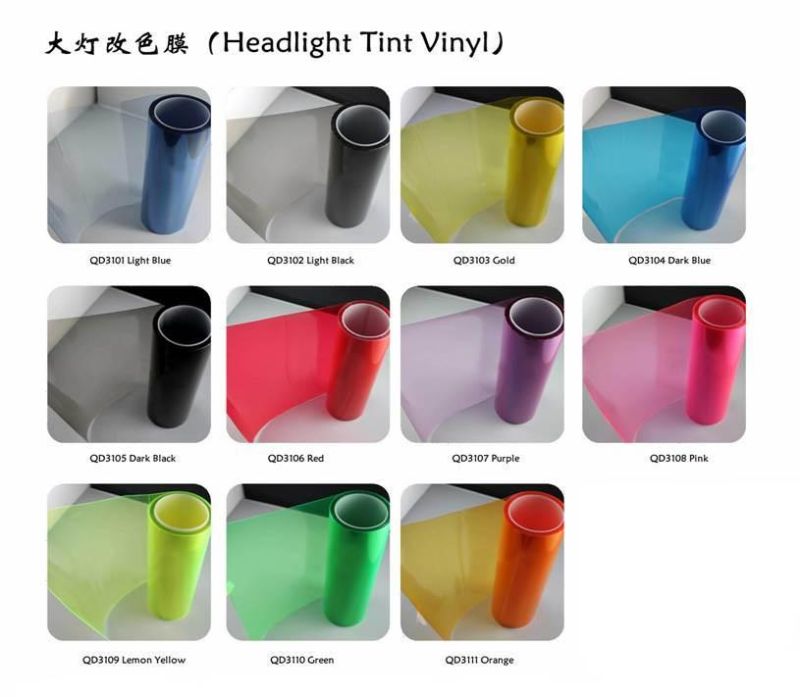 Wholesale 0.3*10 M Roll Size Car Headlight Film Light Smoke Yellow Tint Film Taillights