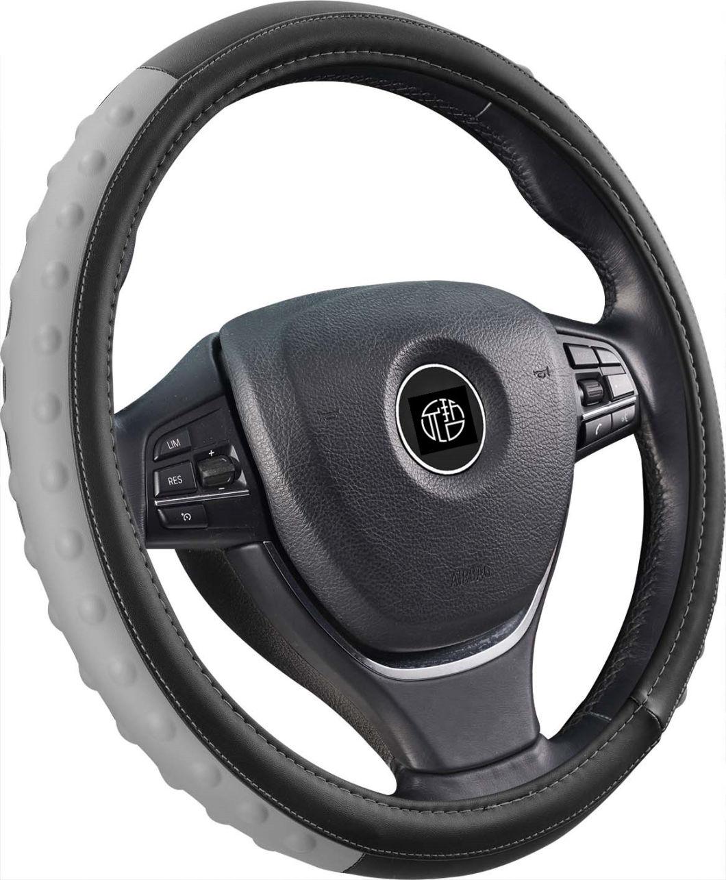 New Fashion Non - Slip Sports Feel PU Leather Car Steering Wheel Cover