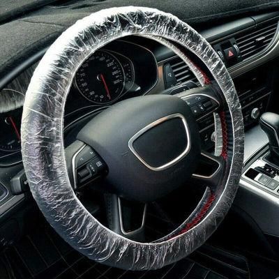 Universal White Plastic Safety Disposable Steering Wheel Cover