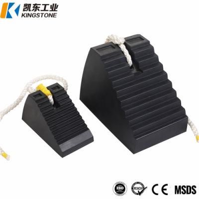 Solid Rubber Heavy-Duty Wheel Chock