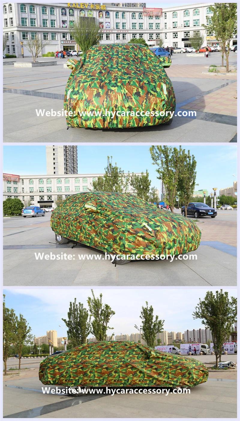 Wholesale Oxford Manful Shrink Camouflage Waterproof Sunshade Folding Car Cover