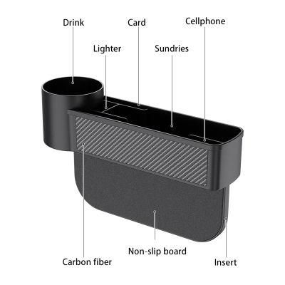 Auto Car Seat Console Universal Durable Drink Cellphone Card Coin Gap Organizer