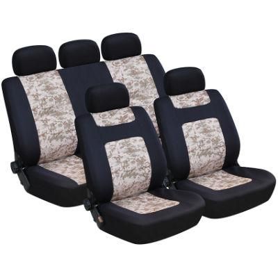 9PCS/Set Camouflage Canvas and Single Mesh Well-Fit Car Seat Cover