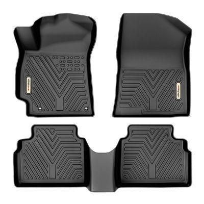 Floor Mats Compatible with 2021 2022 Hyundai Elantra, Custom Fit Floor Liner Black TPE All Weather Automotive Car Liner