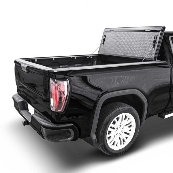 Truck Spare Parts Single Color Aluminum Hard Tri Folding Tonneau Cover Bed Cover