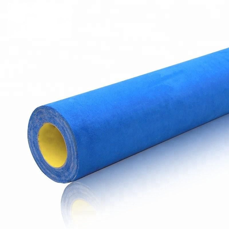 Blue Self Adhesive Fabric Auto Film Thick Pure Velvet