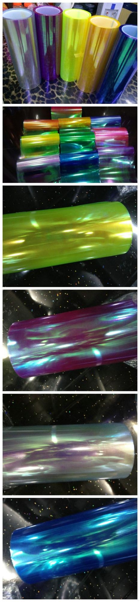 Self Adhesive 30cm*9m PVC Glossy Chameleon Sticker Headlight Film