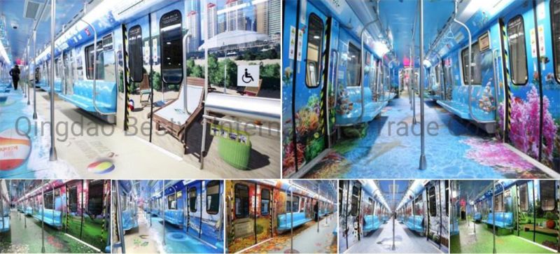 PVC Self Adhesive Vinyl Roll Digital Printing Film Car Body Sticker Roll for Car/Bus/Light Rail/Taxi Vehicle Advertising