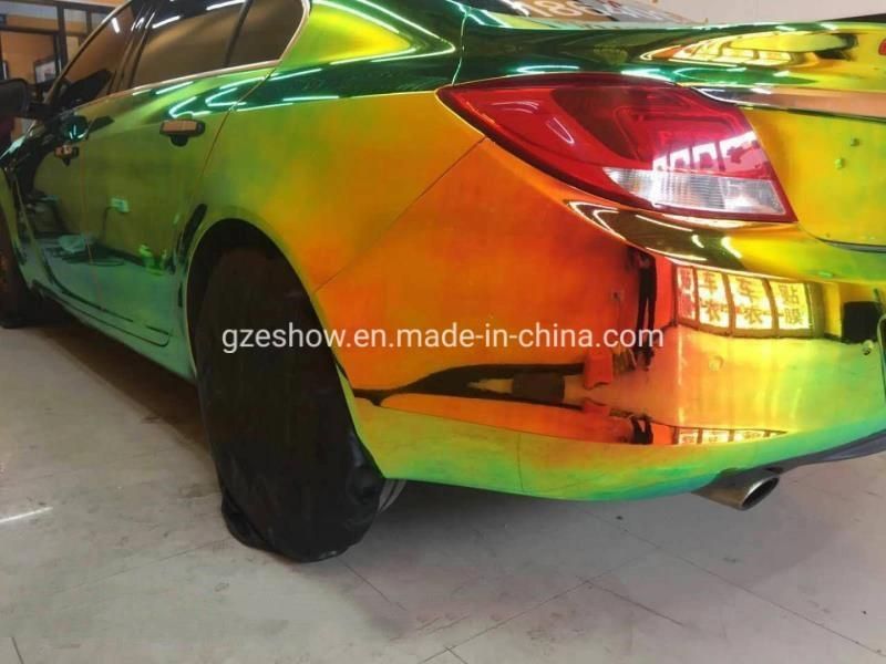 Rainbow White Colored Self- Adhesive Rainbow Mirror Chrome Car Wrapping Vinyl Foil